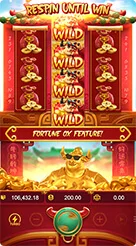 Fortune Ox · Membaca baris numerik saldo, nilai taruhan, dan indikator kemenangan.